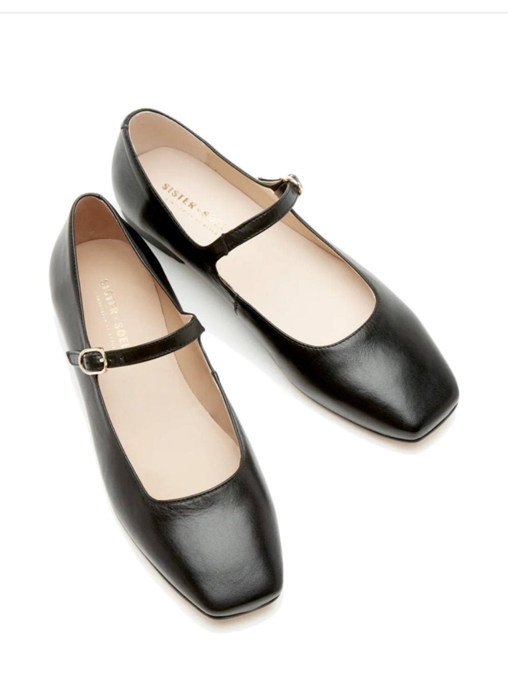 Sister X Soeur Bianca Black Mary Jane Flats